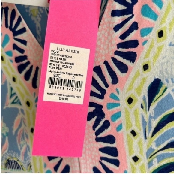 Lilly Pulitzer McKinley Maxi Dress Blue Peri NWT - Picture 8 of 8
